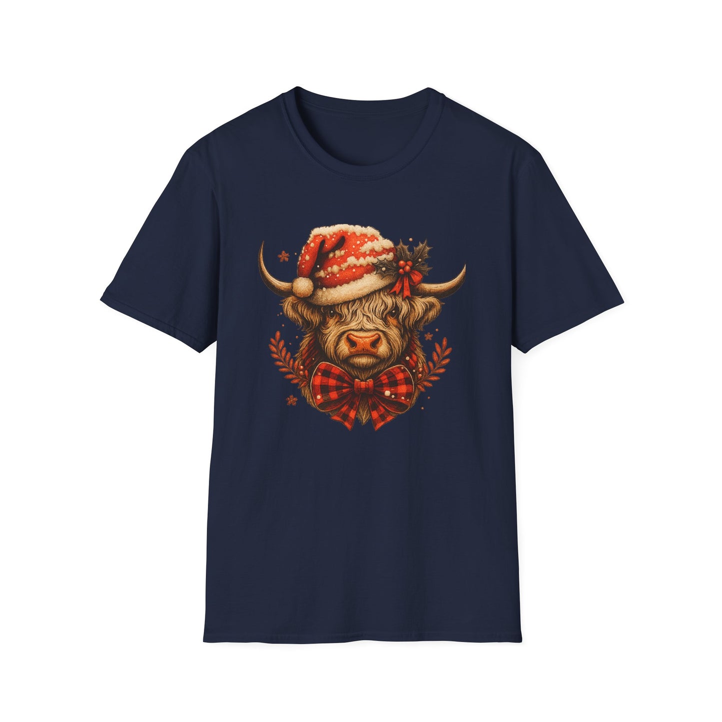 Festive Highland Cow T-Shirt