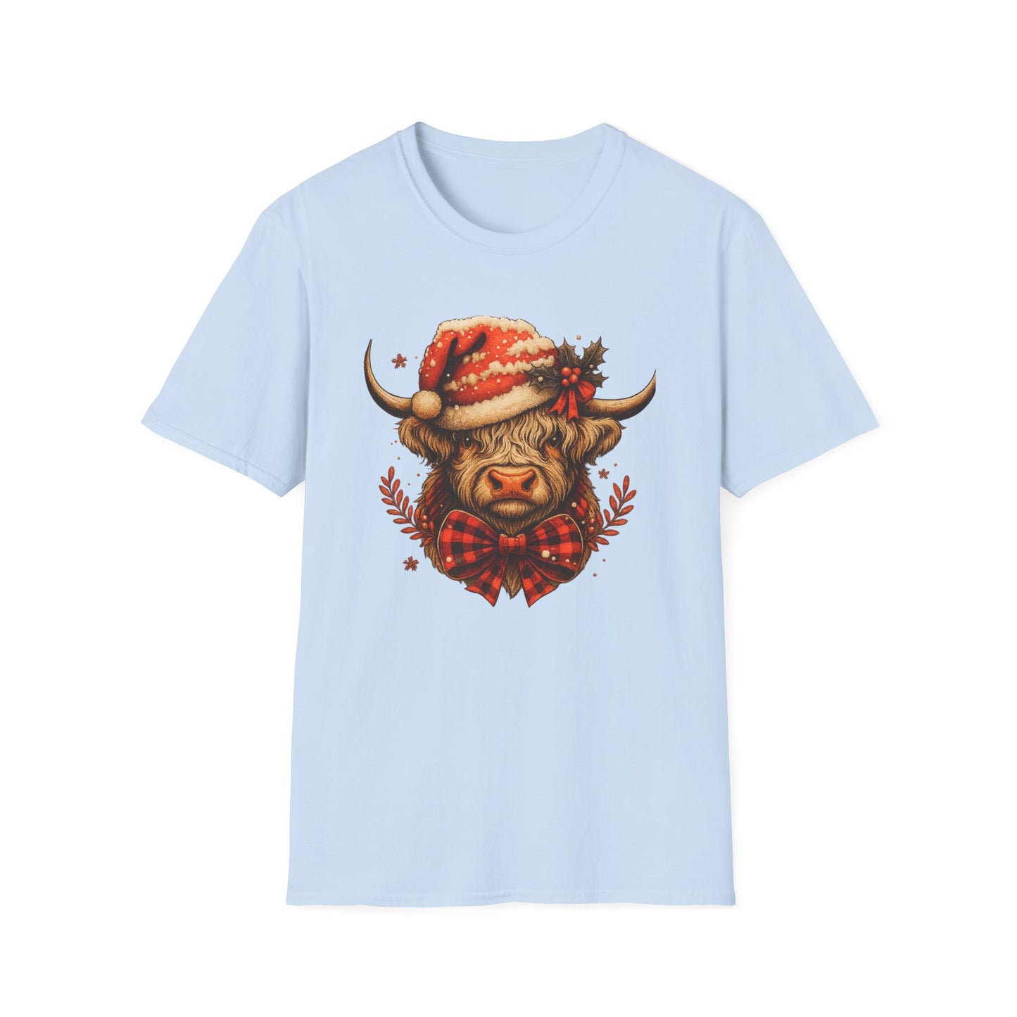 Festive Highland Cow T-Shirt