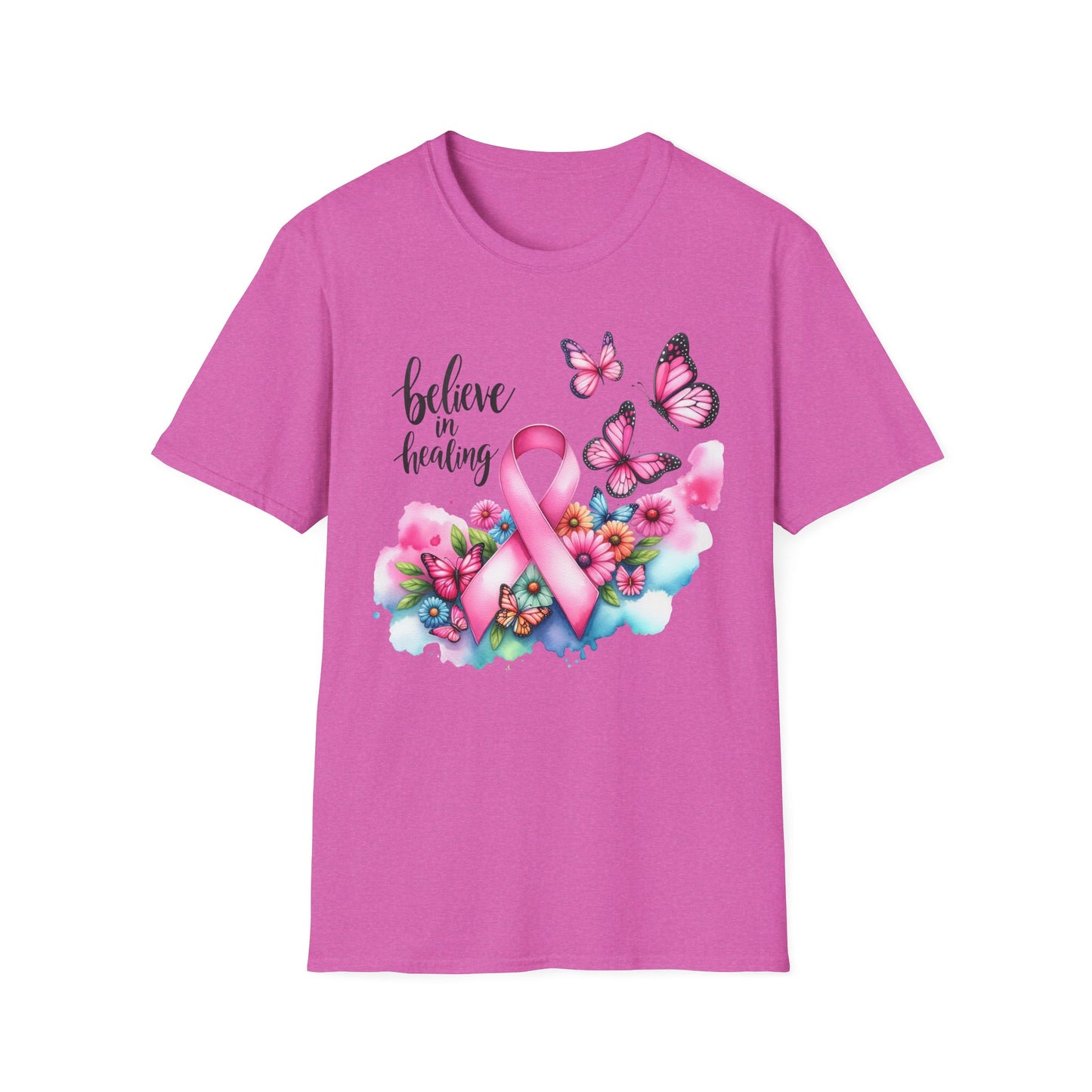 Breast Cancer Awareness T-Shirt, Believe in Healing Tee