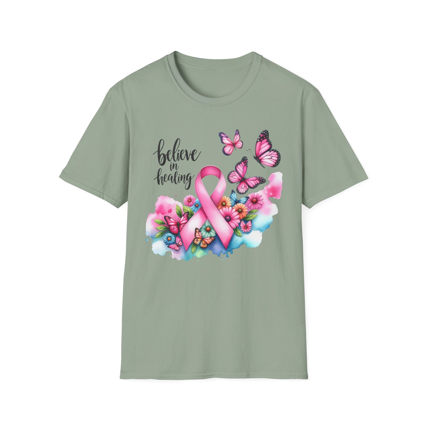 Breast Cancer Awareness T-Shirt, Believe in Healing Tee