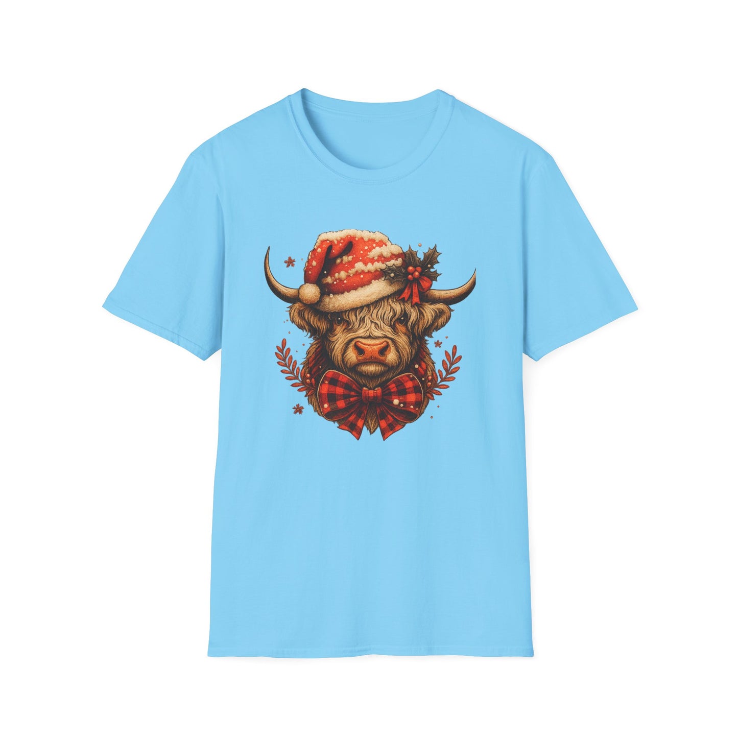 Festive Highland Cow T-Shirt