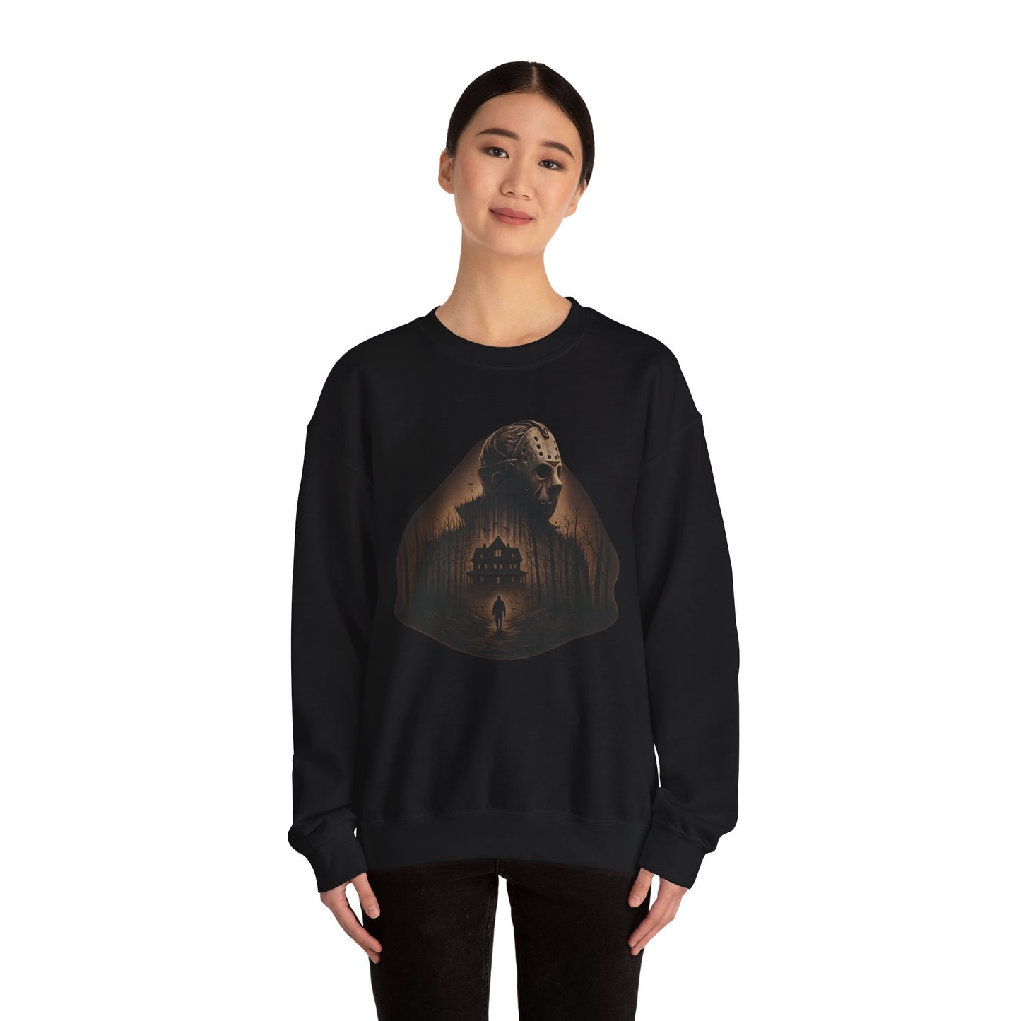 Spooky Horror Graphic Crewneck Sweatshirt