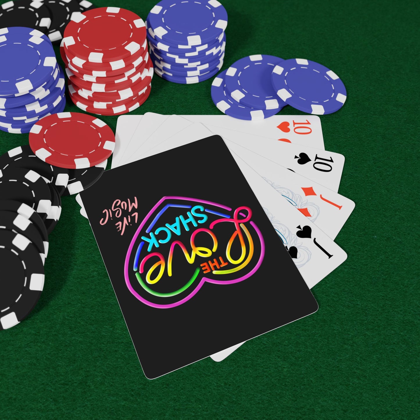 Playing Cards Set, Vibrant Heart & Ace of Spades, Party Game Gear, Fun Night In, Gift for Gamers, Poker Night Essentials