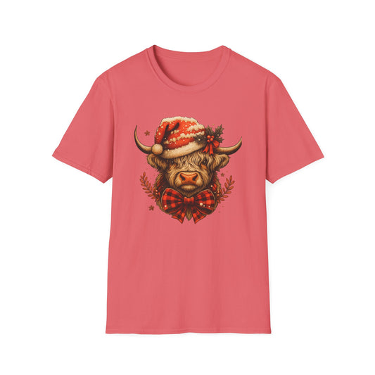 Festive Highland Cow T-Shirt