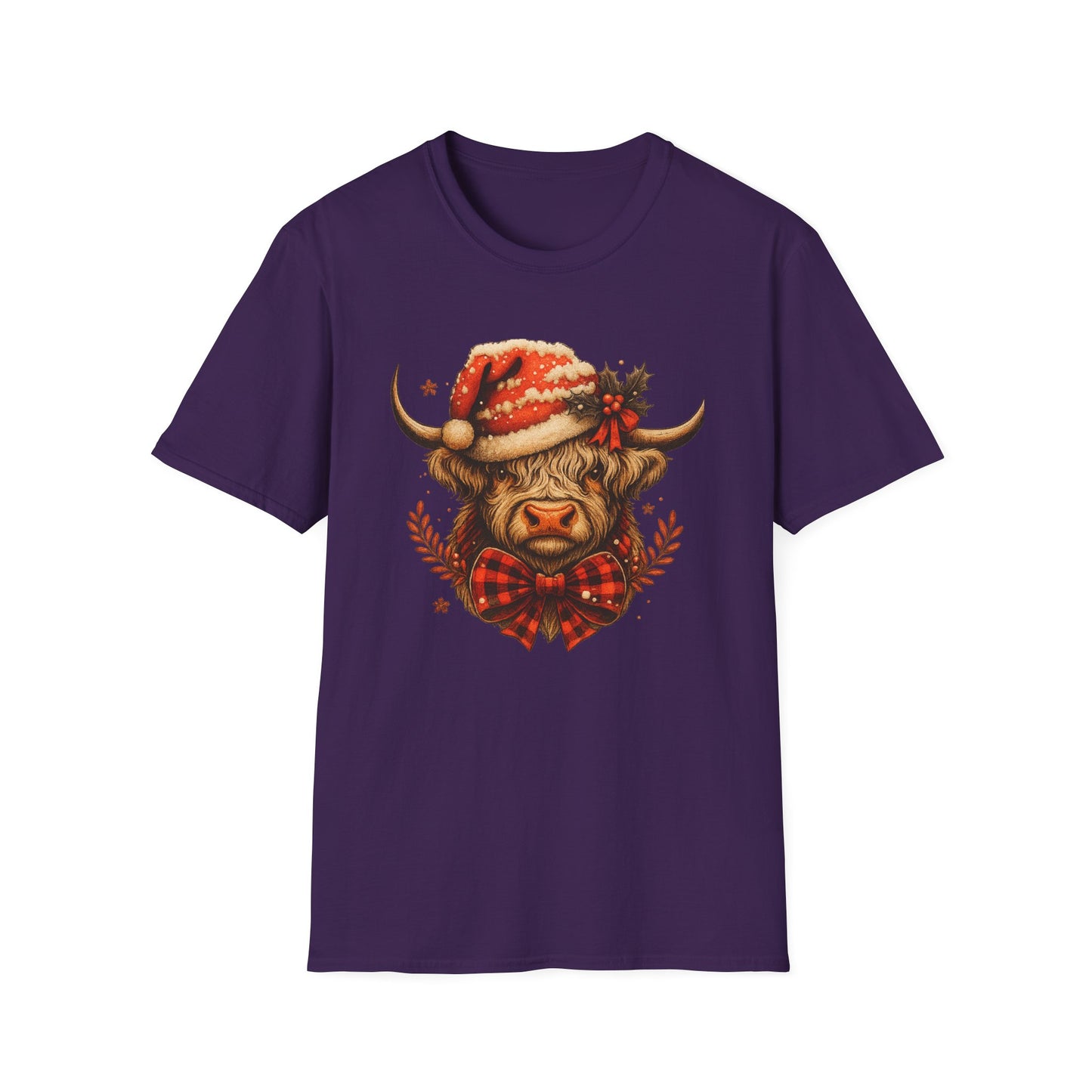Festive Highland Cow T-Shirt
