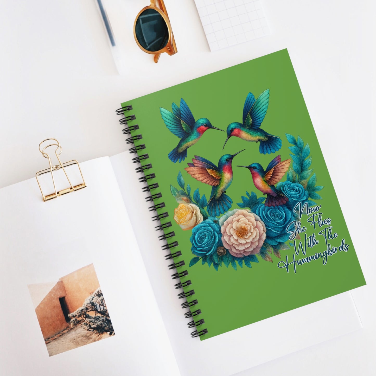 Colorful Hummingbird Spiral Notebook