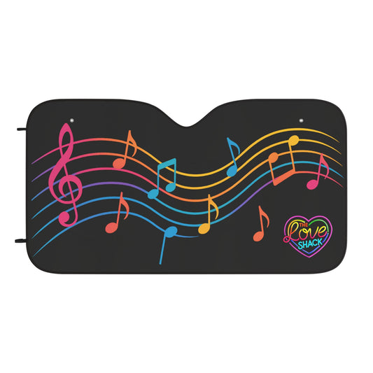 Love Shack Musical Note Car Sun Shades