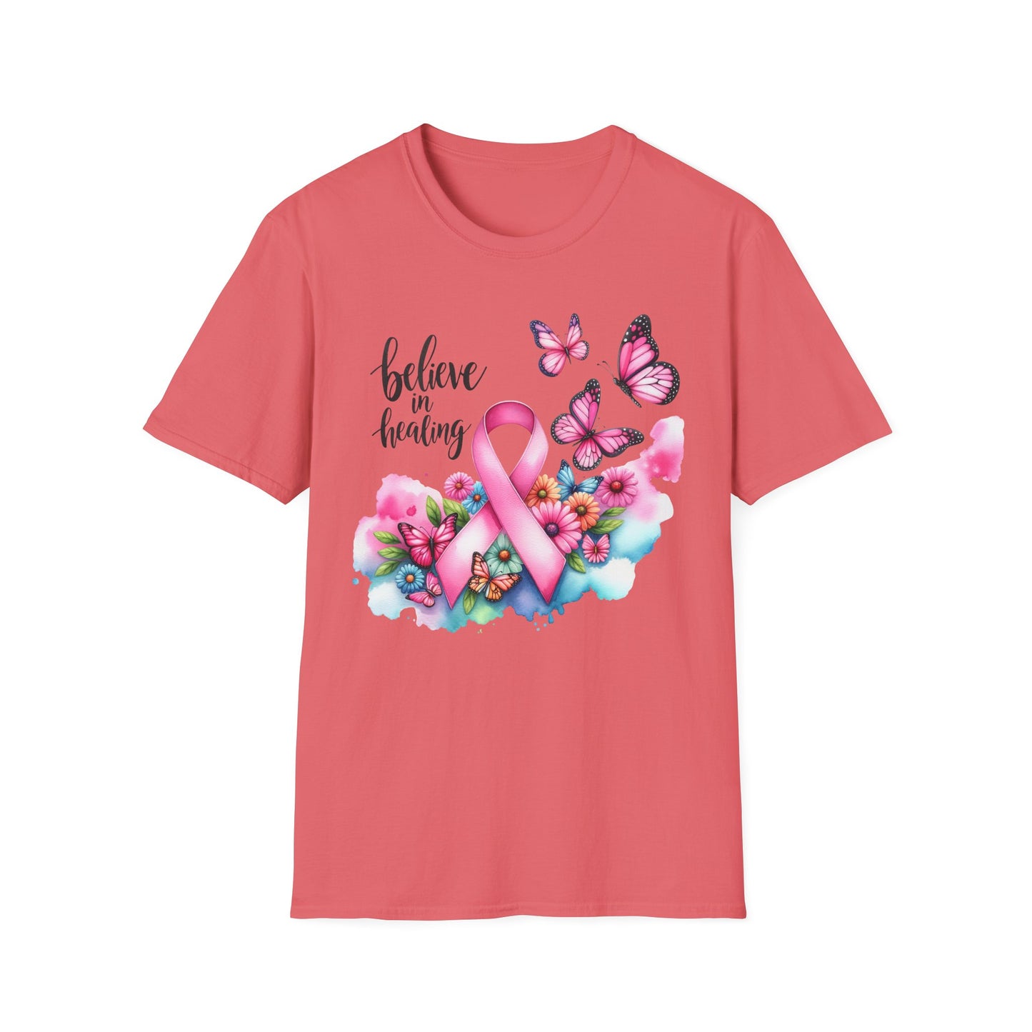Breast Cancer Awareness T-Shirt, Believe in Healing Tee