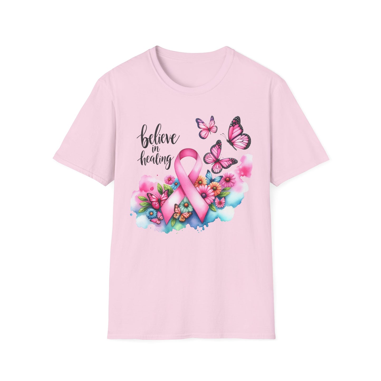 Breast Cancer Awareness T-Shirt, Believe in Healing Tee