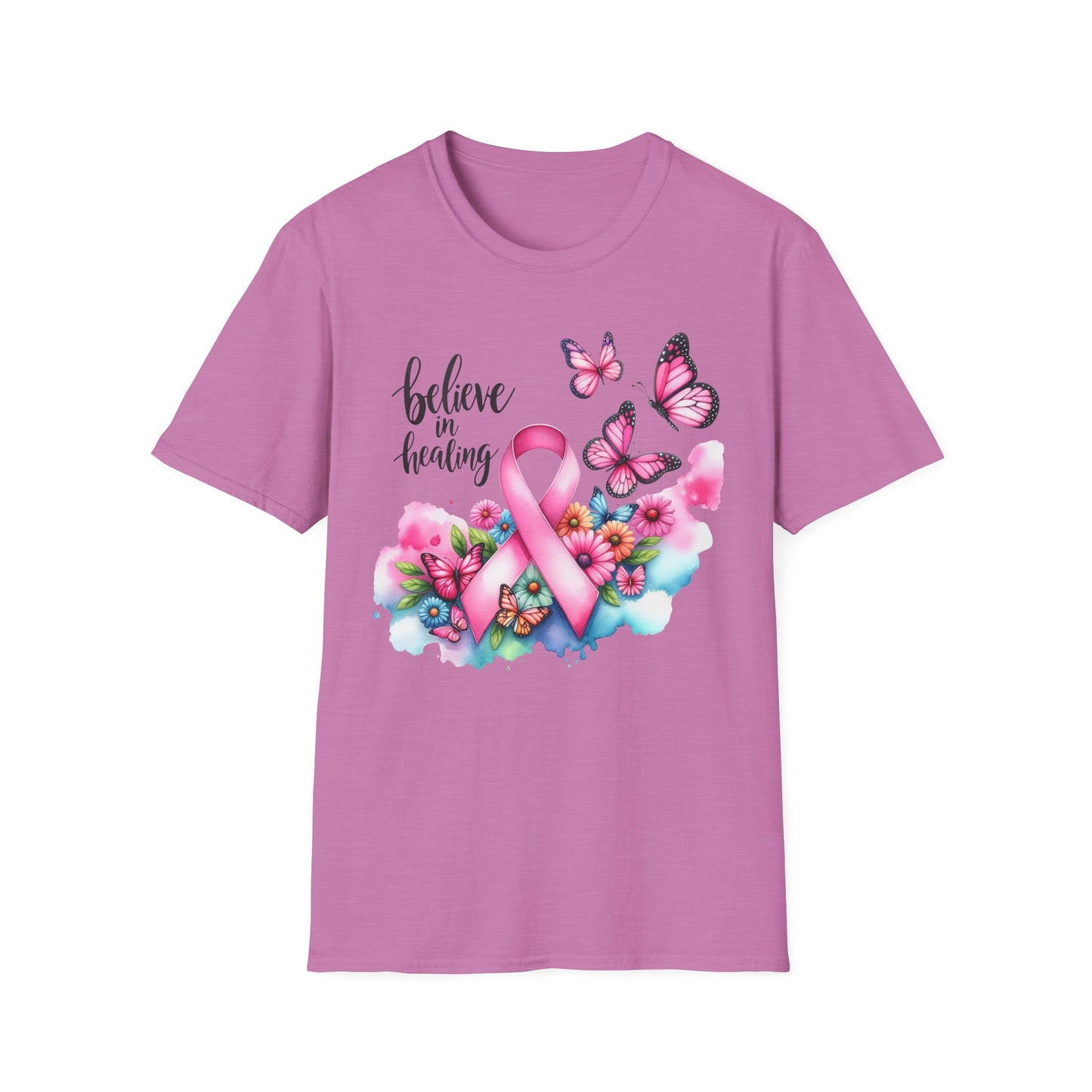 Breast Cancer Awareness T-Shirt, Believe in Healing Tee