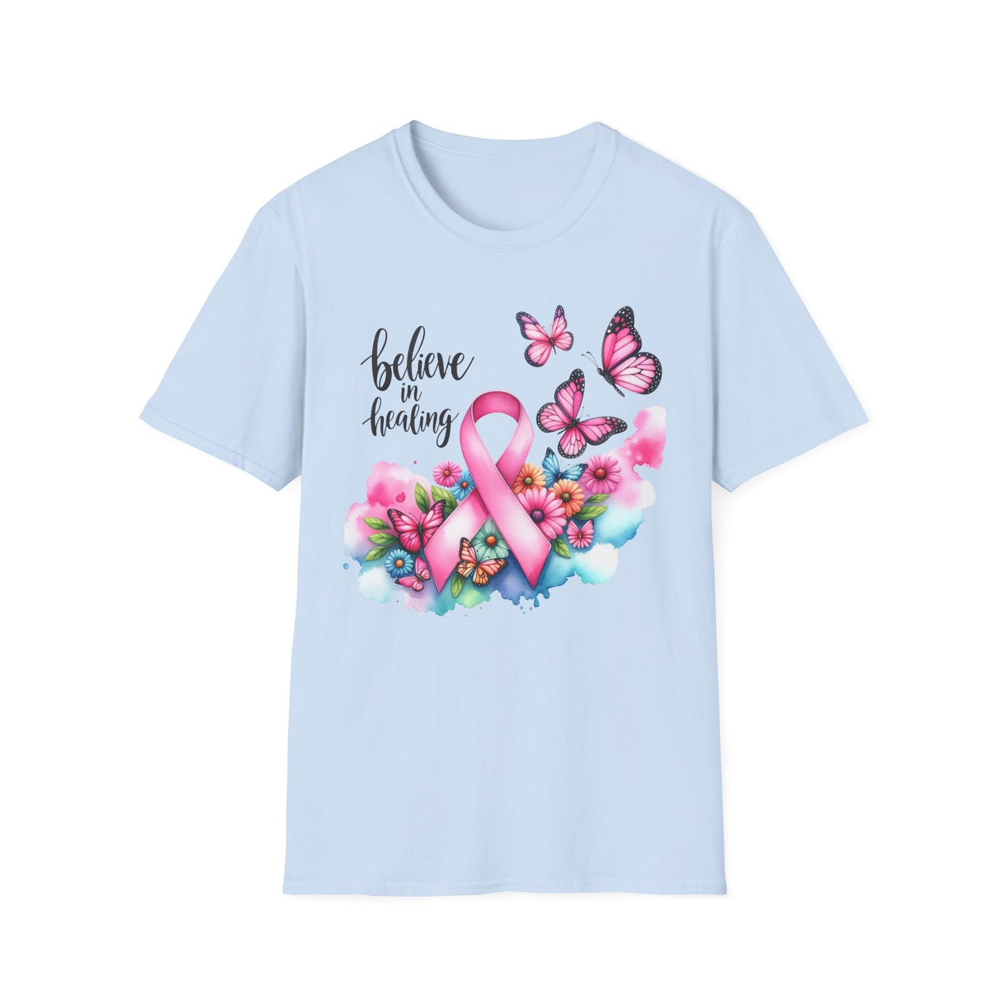 Breast Cancer Awareness T-Shirt, Believe in Healing Tee