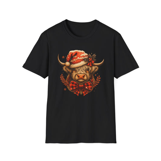 Festive Highland Cow T-Shirt