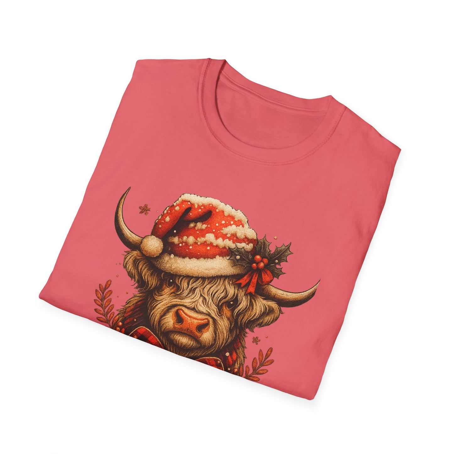 Festive Highland Cow T-Shirt