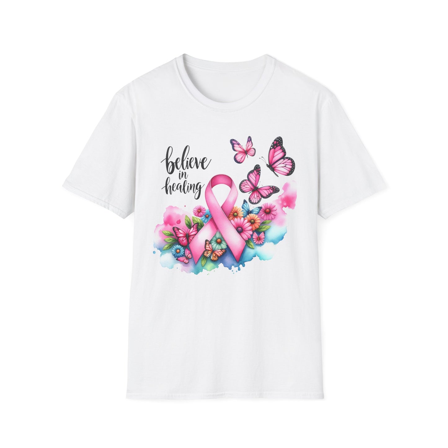 Breast Cancer Awareness T-Shirt, Believe in Healing Tee