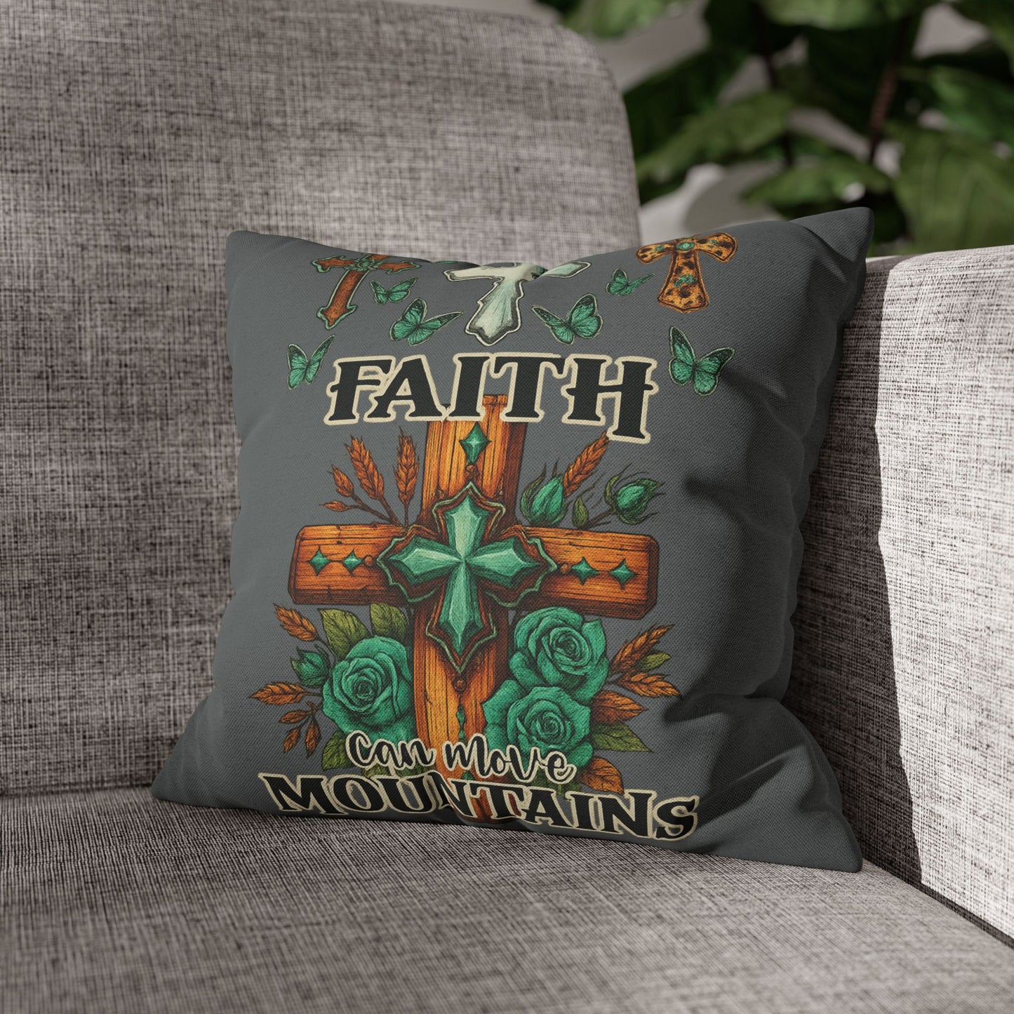 Faith-Inspired Square Pillowcase