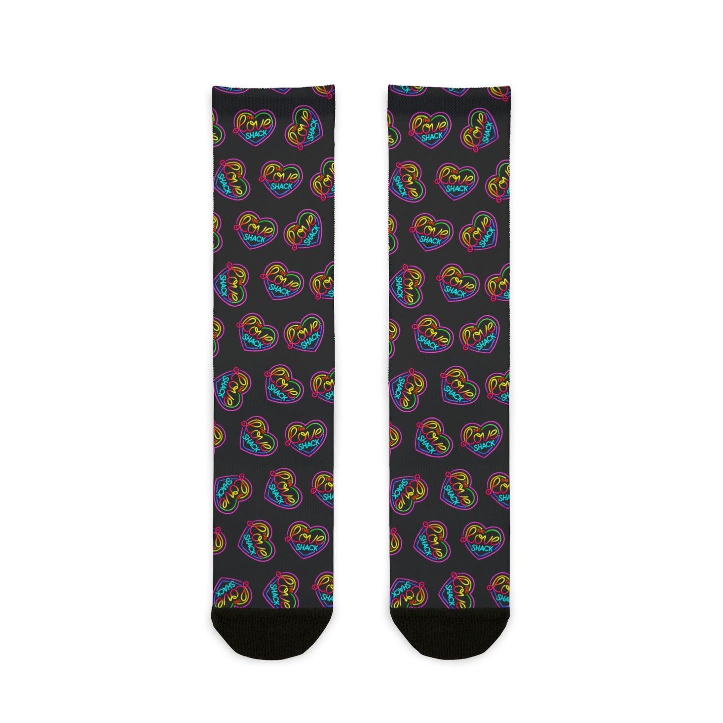 Love Shack Pattern Crew Socks