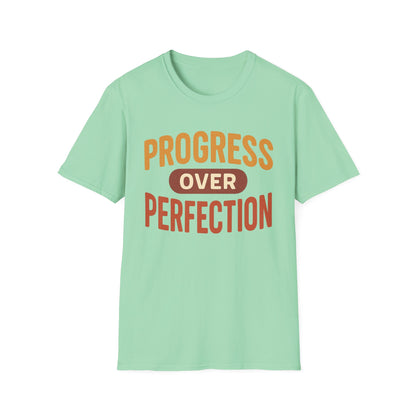 Motivational T-Shirt - Progress Over Perfection