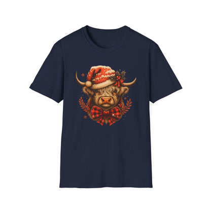 Festive Highland Cow T-Shirt