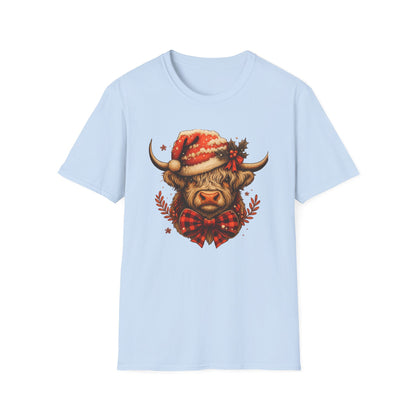 Festive Highland Cow T-Shirt