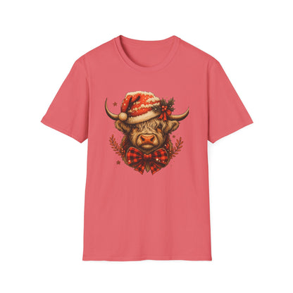 Festive Highland Cow T-Shirt