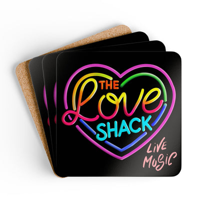 Colorful Love Shack Coaster Set,