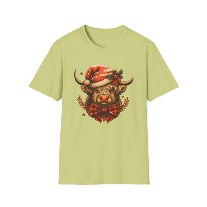 Festive Highland Cow T-Shirt