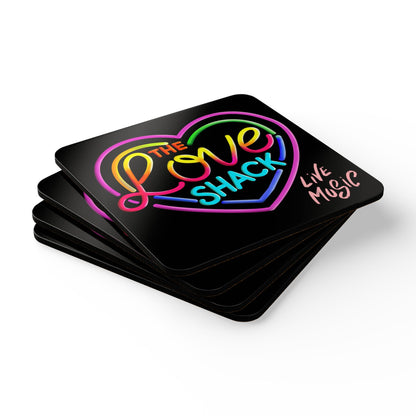 Colorful Love Shack Coaster Set,