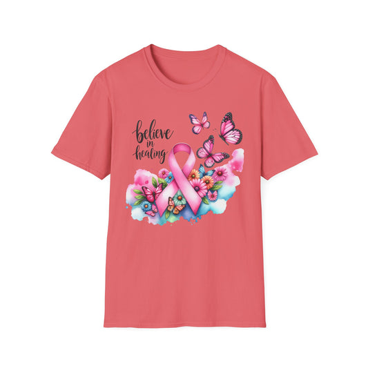 Breast Cancer Awareness T-Shirt, Believe in Healing Tee
