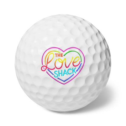 Rainbow Love Shack Golf Balls - Pack of 6