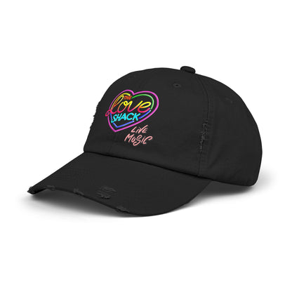 Unisex Distressed Cap with 'The Love Shack' Design