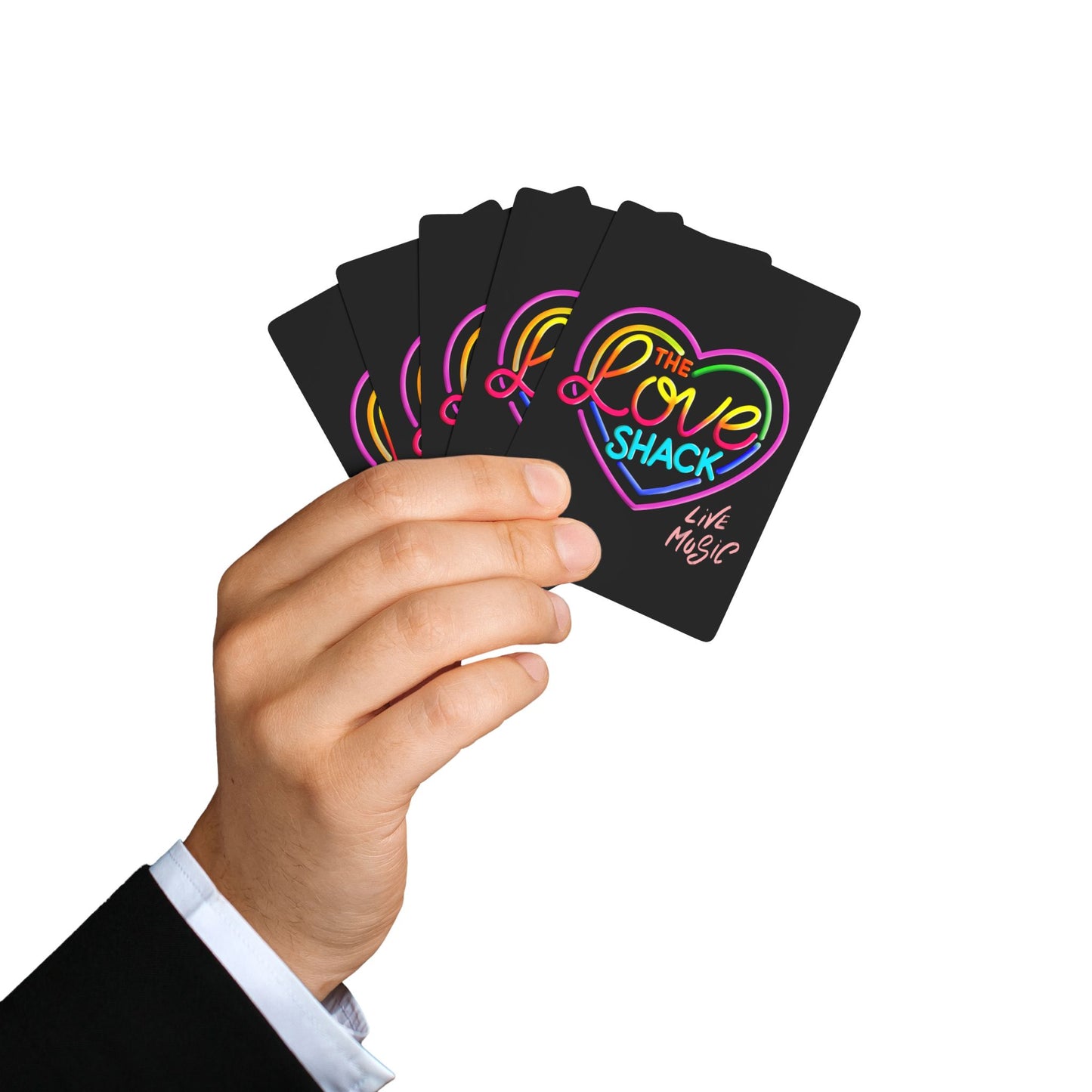 Playing Cards Set, Vibrant Heart & Ace of Spades, Party Game Gear, Fun Night In, Gift for Gamers, Poker Night Essentials