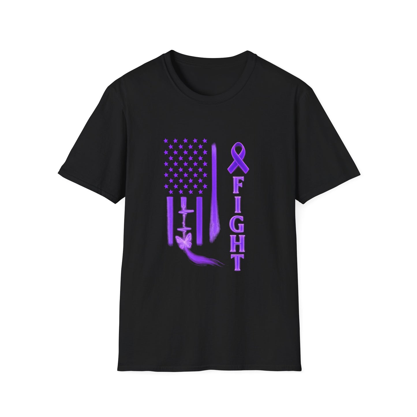 Purple Fight T-Shirt, Unisex Softstyle Tee