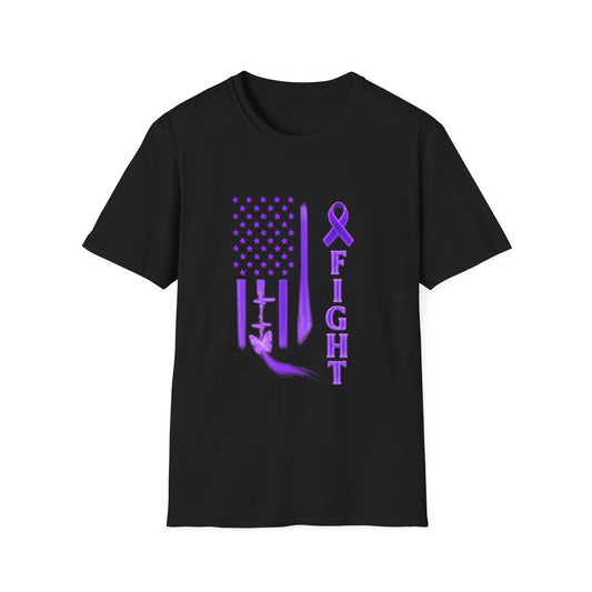 Purple Fight T-Shirt, Unisex Softstyle Tee