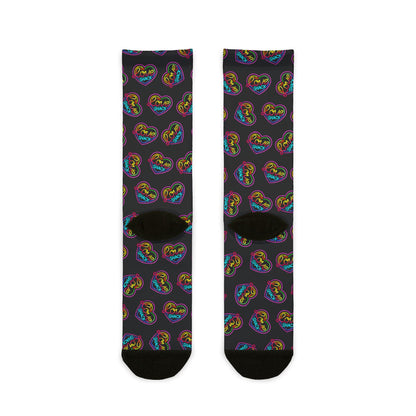 Love Shack Pattern Crew Socks