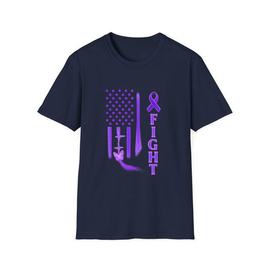 Purple Fight T-Shirt, Unisex Softstyle Tee