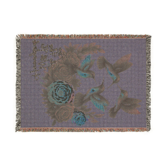 Colorful Floral Woven Blanket
