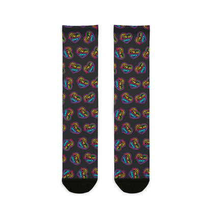 Love Shack Pattern Crew Socks