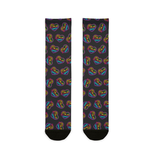 Love Shack Pattern Crew Socks